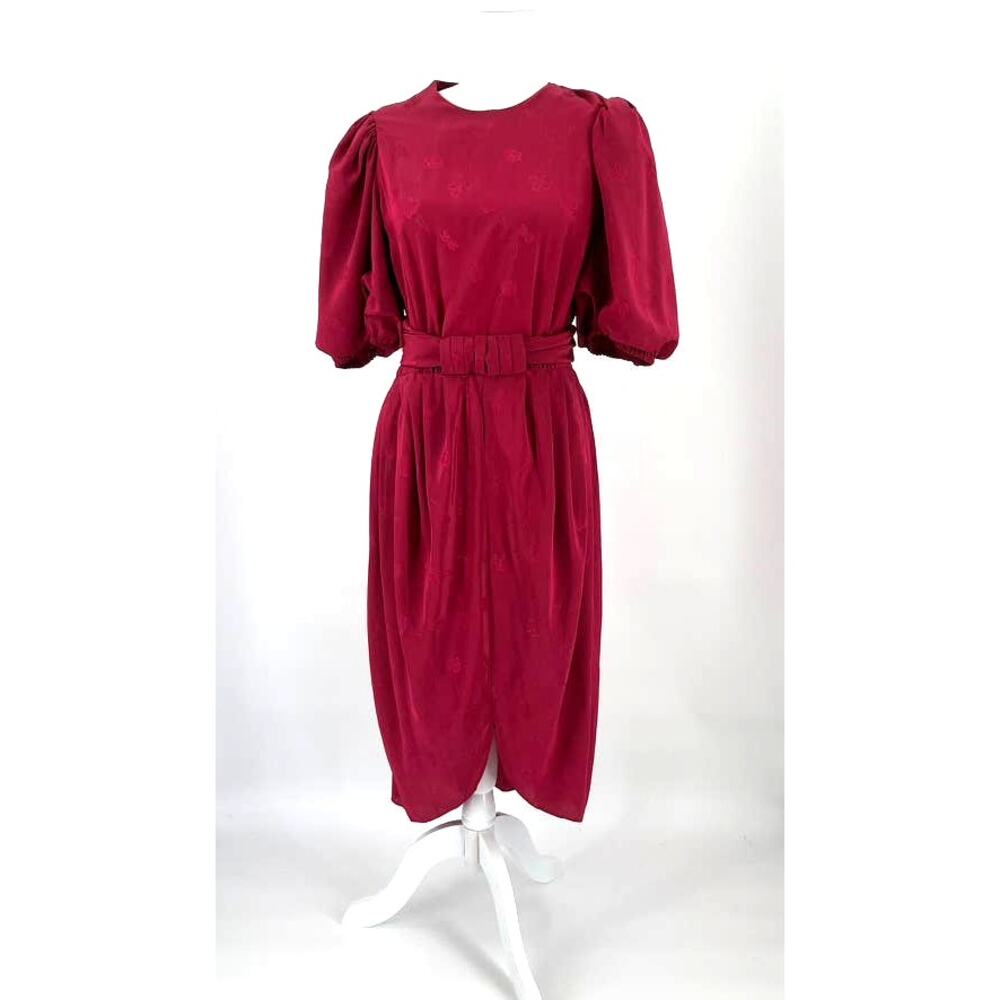 Lizzy & Johnny by Lucero Vintage Puff Sleeve Belted Dress